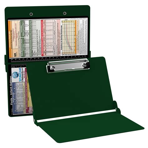 Whitecoat clipboard - WhiteCoat Clipboard® Vertical - Black Pharmacy Edition - This is one-of-a-kind patented full size folding clipboard made of lightweight aluminum designed for pharmacists or pharmacy students containing the most daily referenced drug information.